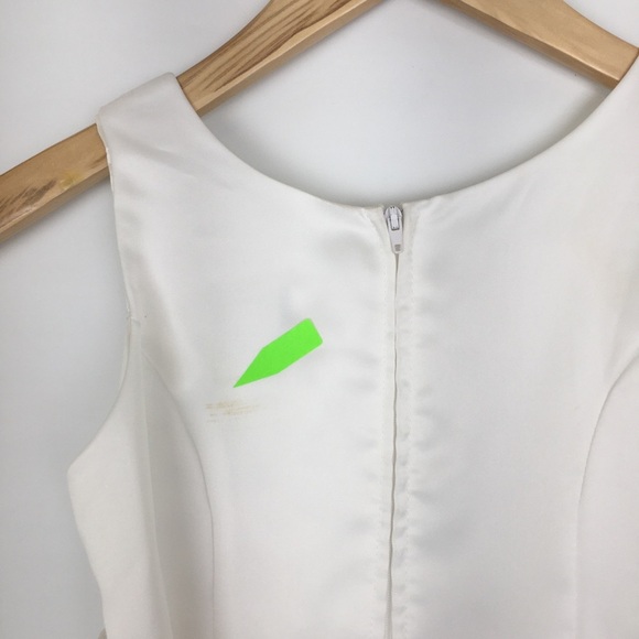 First Communion Dress White Sheer Satin Overlay Tank Pearl Flower Appliqué Sz 10 - Picture 12 of 16